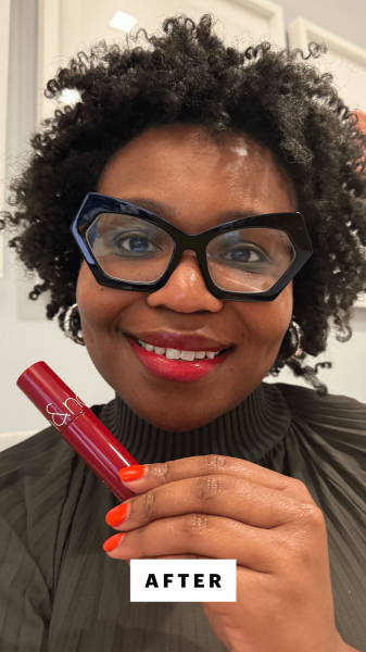 Cruel after applying the Romnd The Juicy Lasting Tint